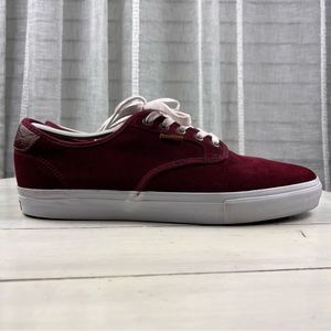 493pue Vans maroon suede men's skateboard shoe sneakers men's size 11